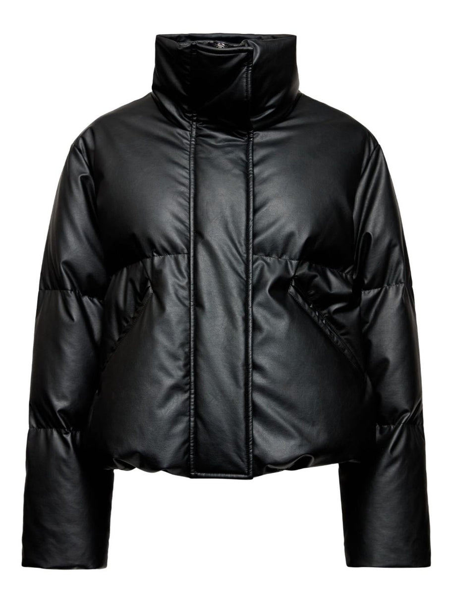 MM6 Maison Margiela Short Nylon Down Jacket - Black