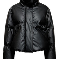 MM6 Maison Margiela Short Nylon Down Jacket - Black
