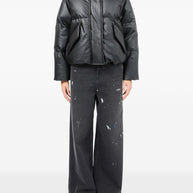 MM6 Maison Margiela Short Nylon Down Jacket - Black