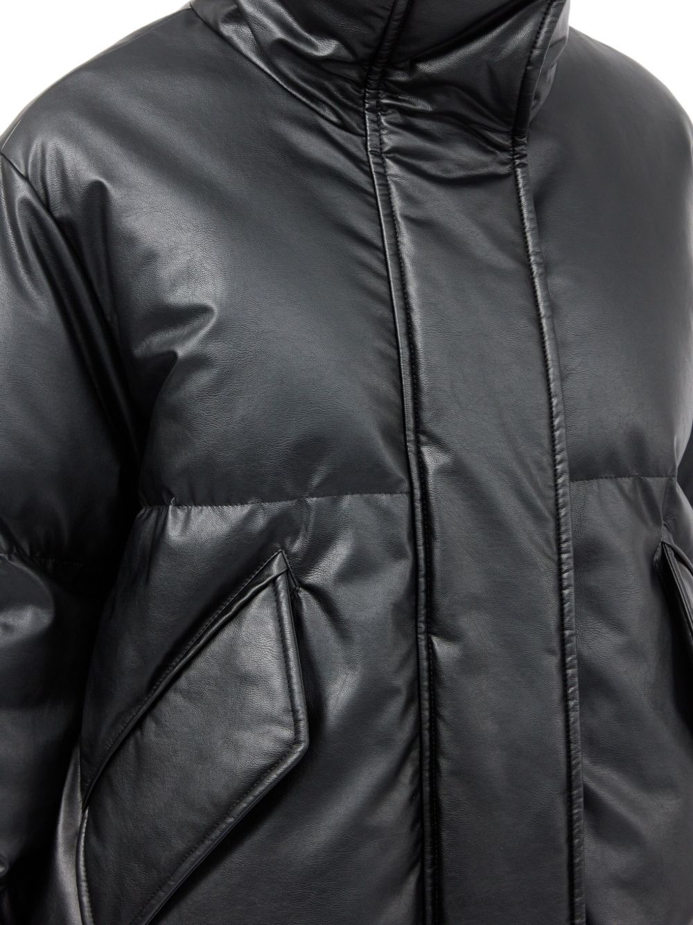 MM6 Maison Margiela Short Nylon Down Jacket - Black