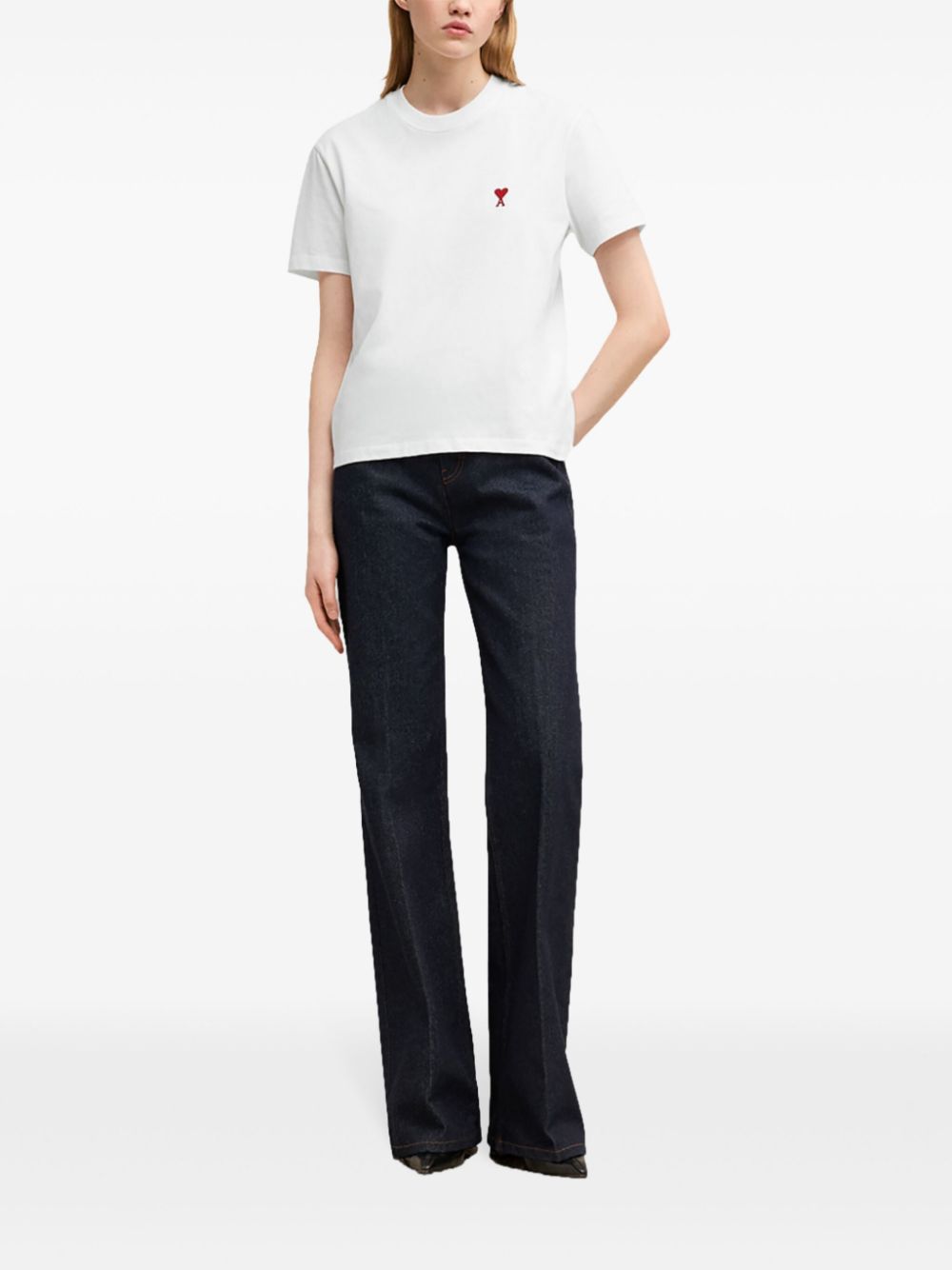Ami Paris Ami De Coeur Cotton T-shirt White