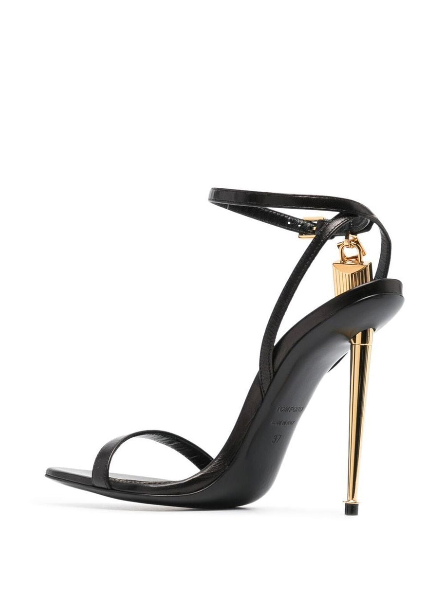Tom Ford The Padlock Leather Sandals - Black