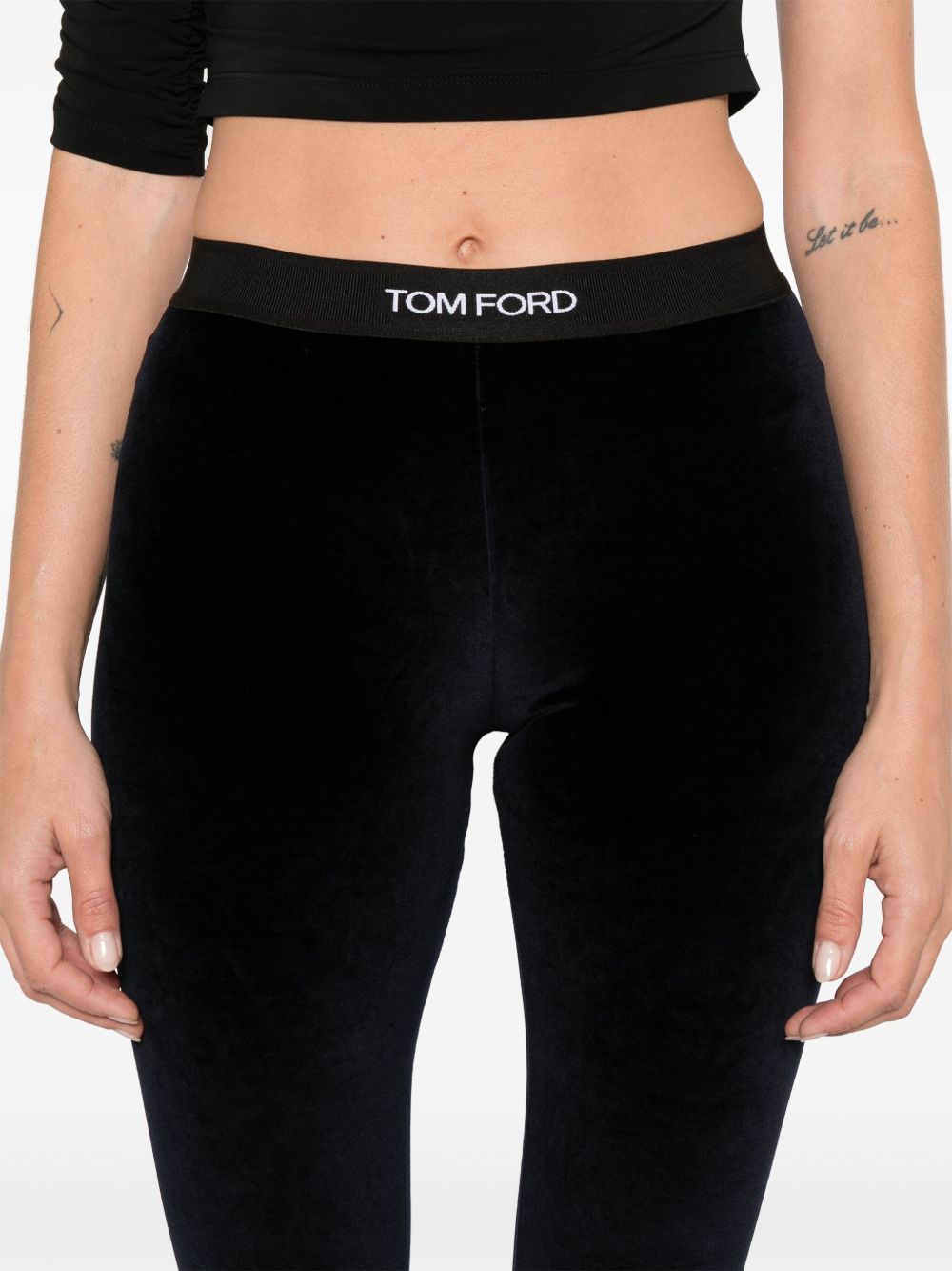 Tom Ford Velvet Leggings - Blue