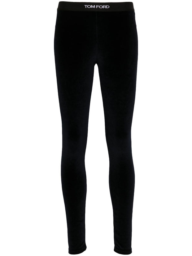 Tom Ford Velvet Leggings - Blue