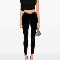Tom Ford Velvet Leggings - Blue