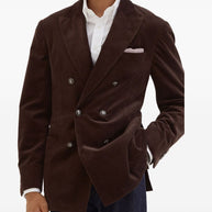Brunello Cucinelli Cotton Double-breasted Jacket - Brown