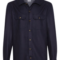 Brunello Cucinelli Wool Shirt - Blue