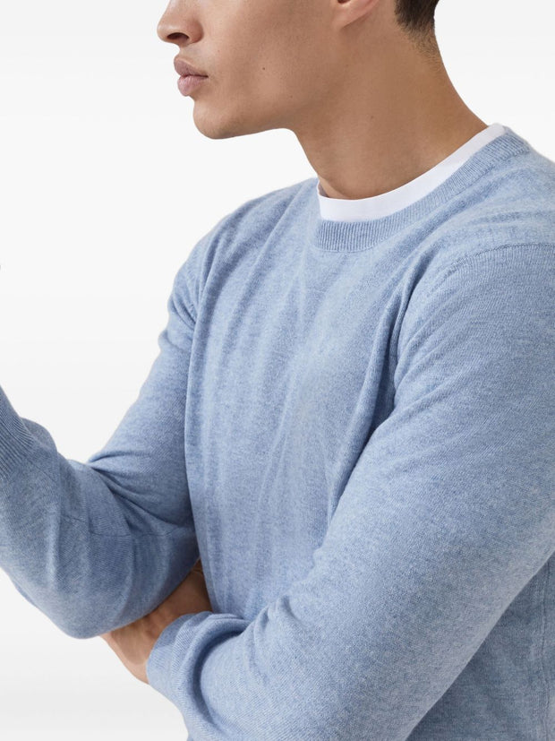 Brunello Cucinelli Cashmere Crewneck Sweater - Clear Blue