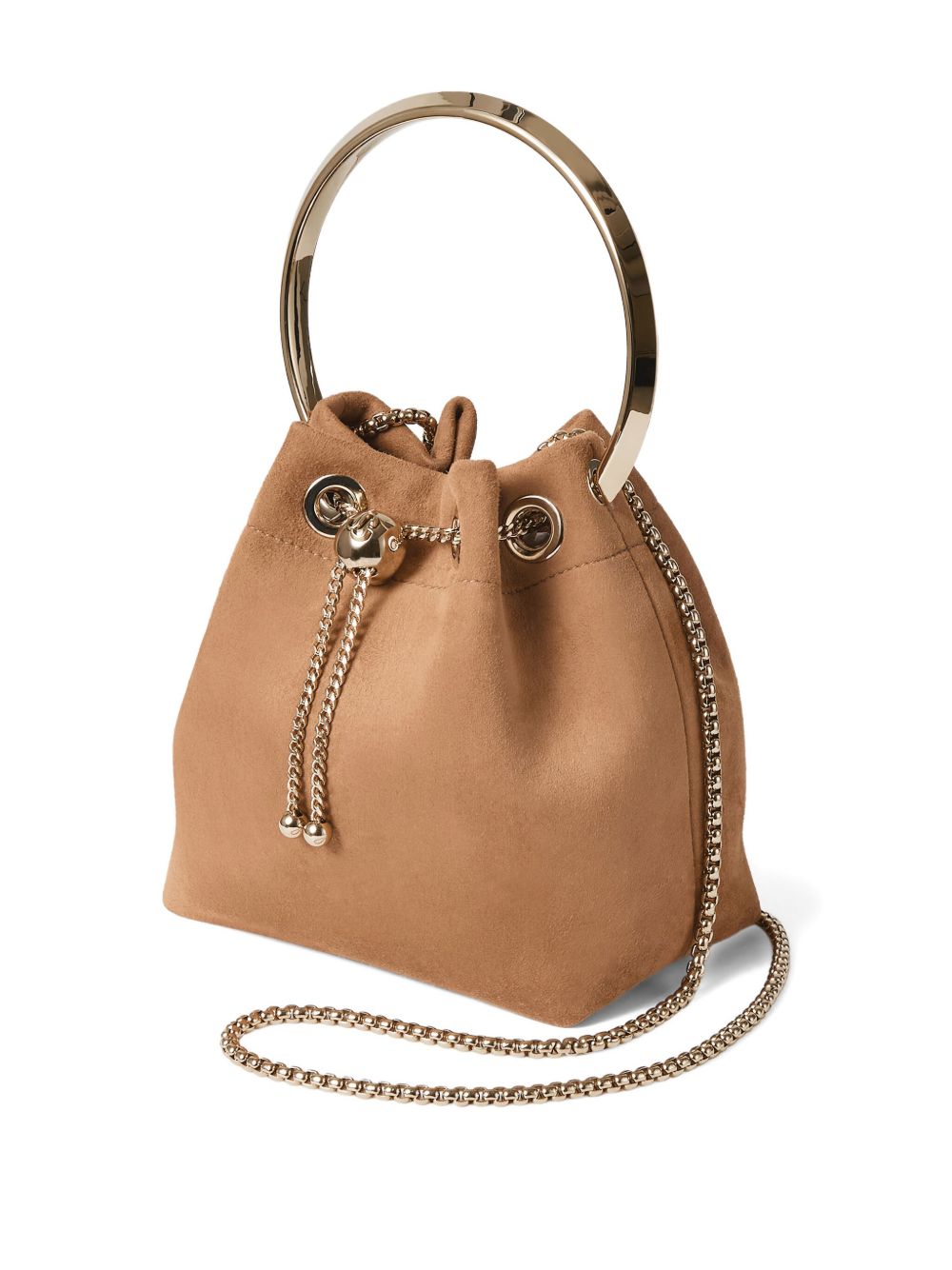 Jimmy Choo Bon Bon Leather Bucket Bag - Brown