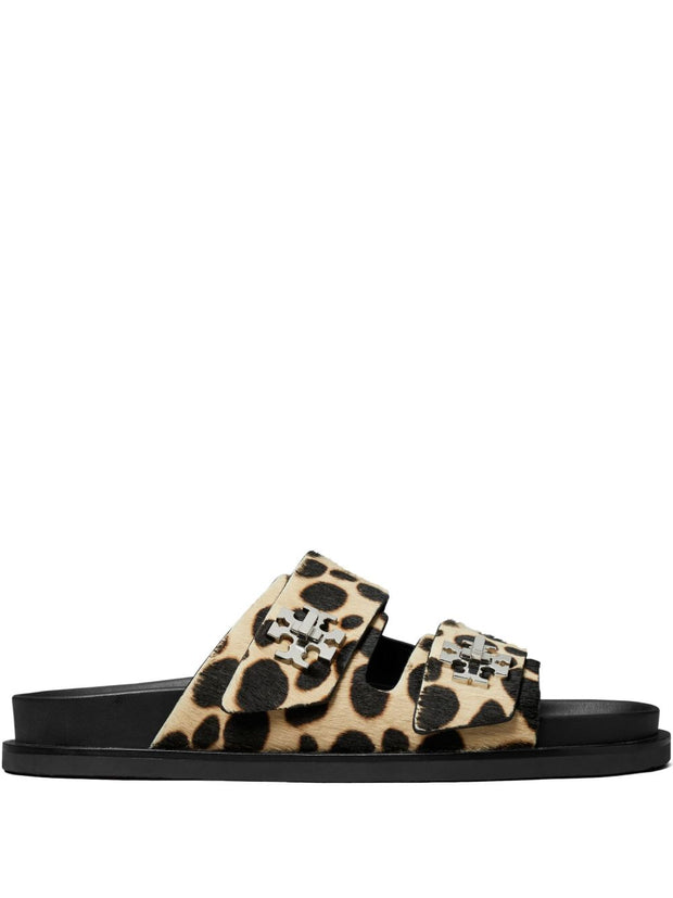 Tory Burch T-Lock Sport Slide Sandals - Brown