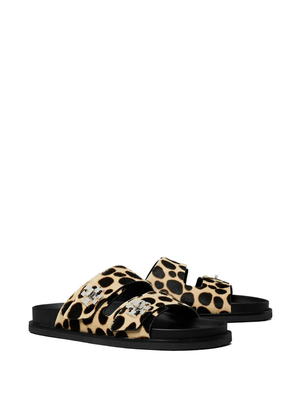 Tory Burch T-Lock Sport Slide Sandals - Brown