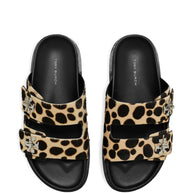 Tory Burch T-Lock Sport Slide Sandals - Brown