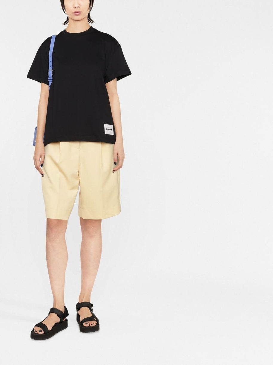 JIL SANDER PLUS 3-pack Logo Cotton T-shirts - Black