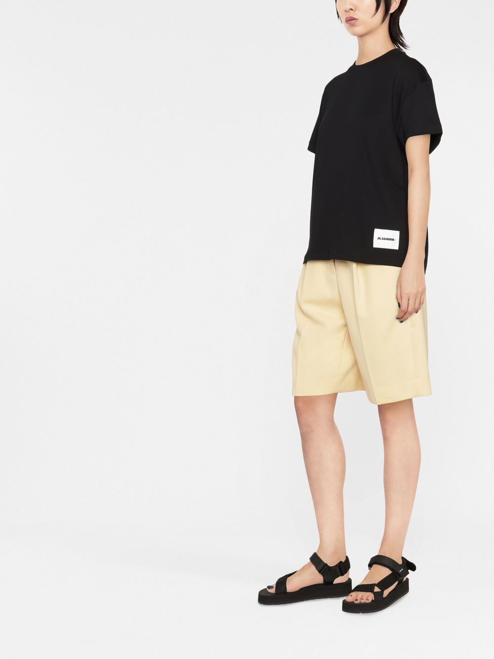 JIL SANDER PLUS 3-pack Logo Cotton T-shirts - Black