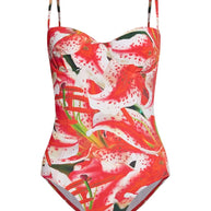Tory Burch Printed One-piece Swimsuit - Fuchsia