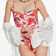 Tory Burch Printed One-piece Swimsuit - Fuchsia