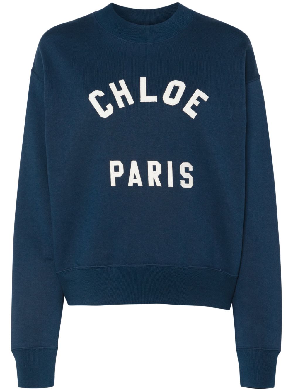 Chloé Logo Cotton Sweatshirt - Blue