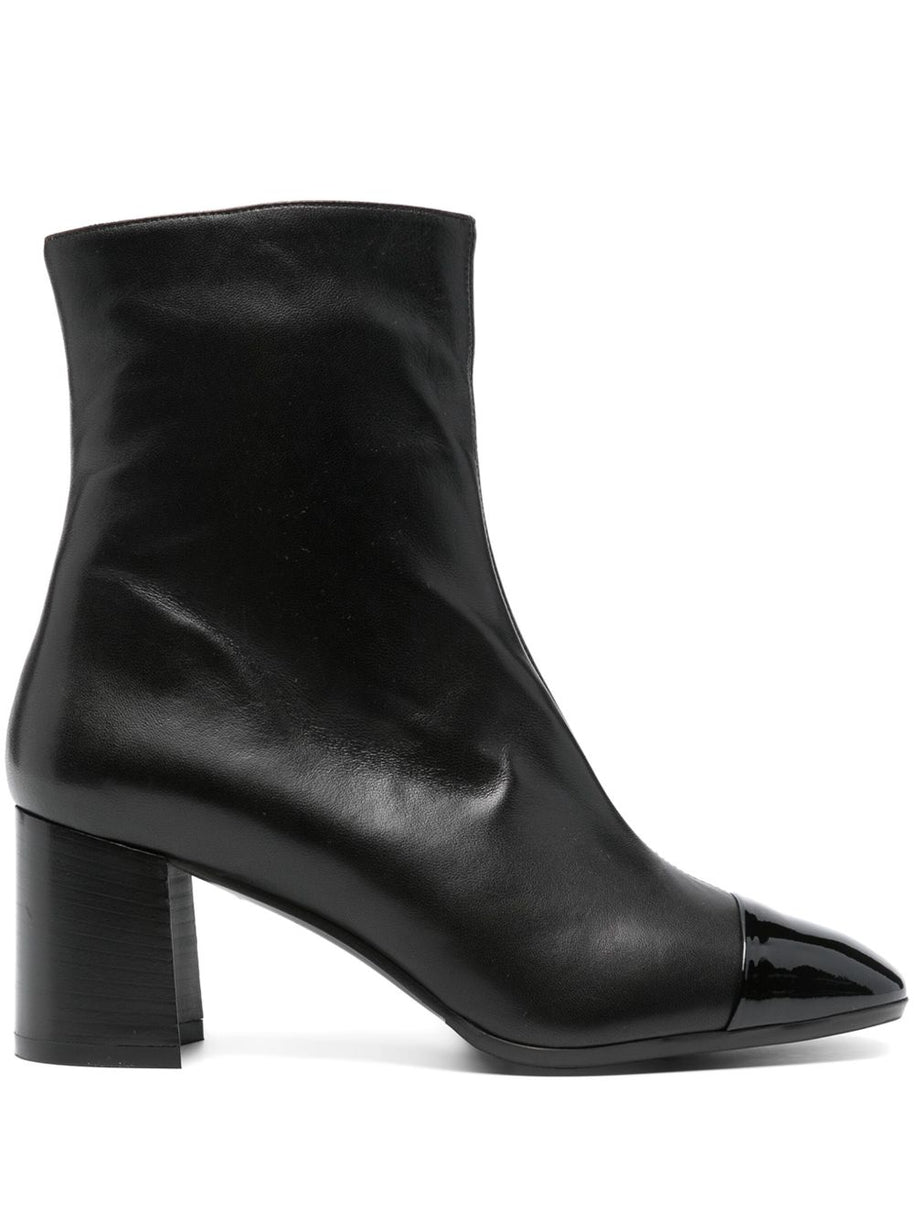 CAREL PARIS Esprit Leather Ankle Boots - Black