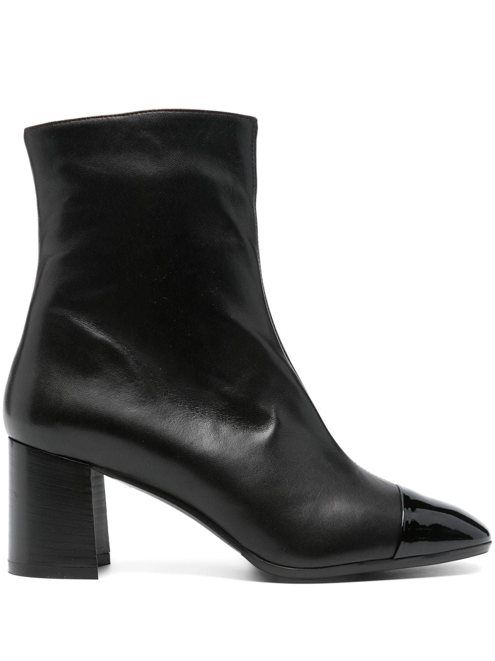 CAREL PARIS Esprit Leather Ankle Boots - Black