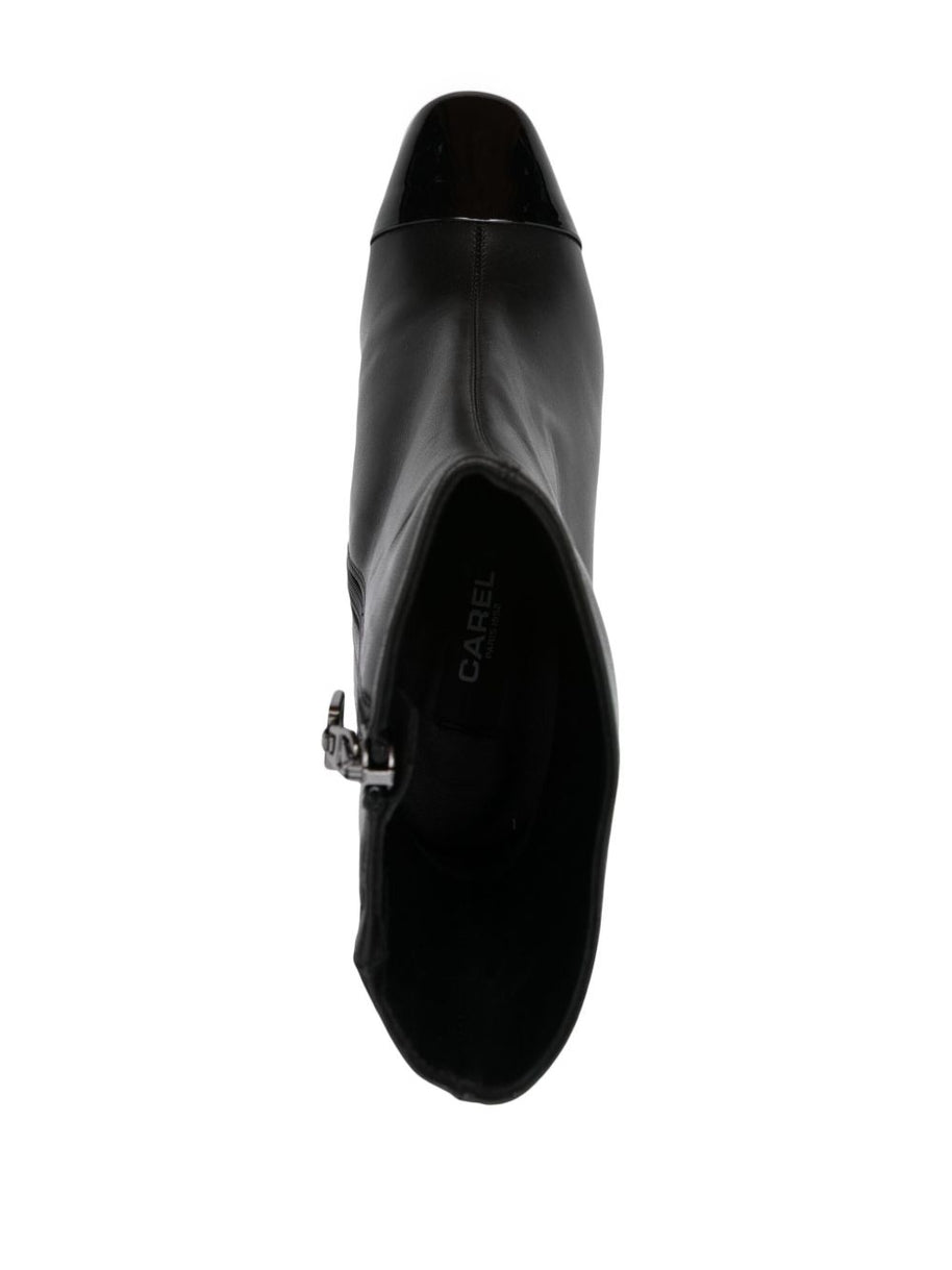 CAREL PARIS Esprit Leather Ankle Boots - Black