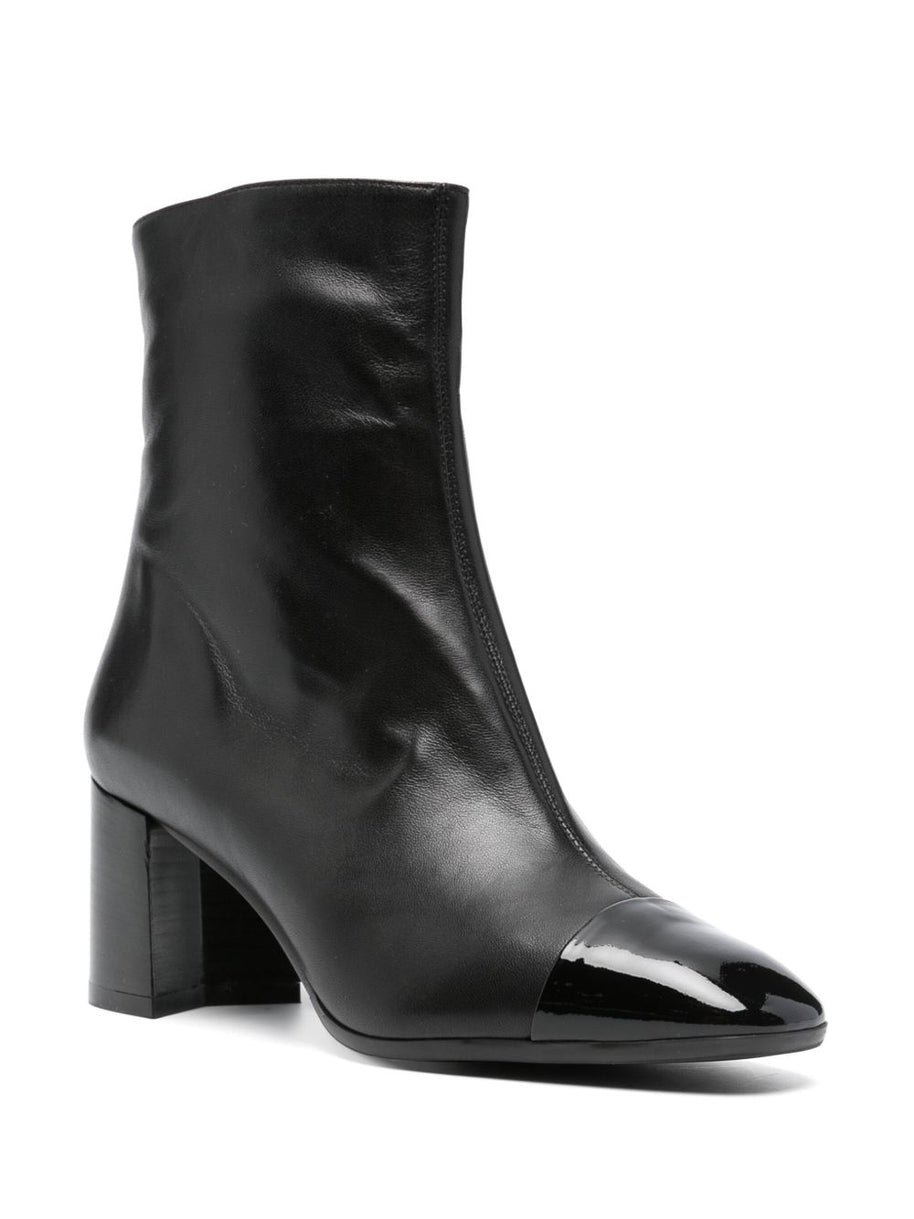CAREL PARIS Esprit Leather Ankle Boots - Black