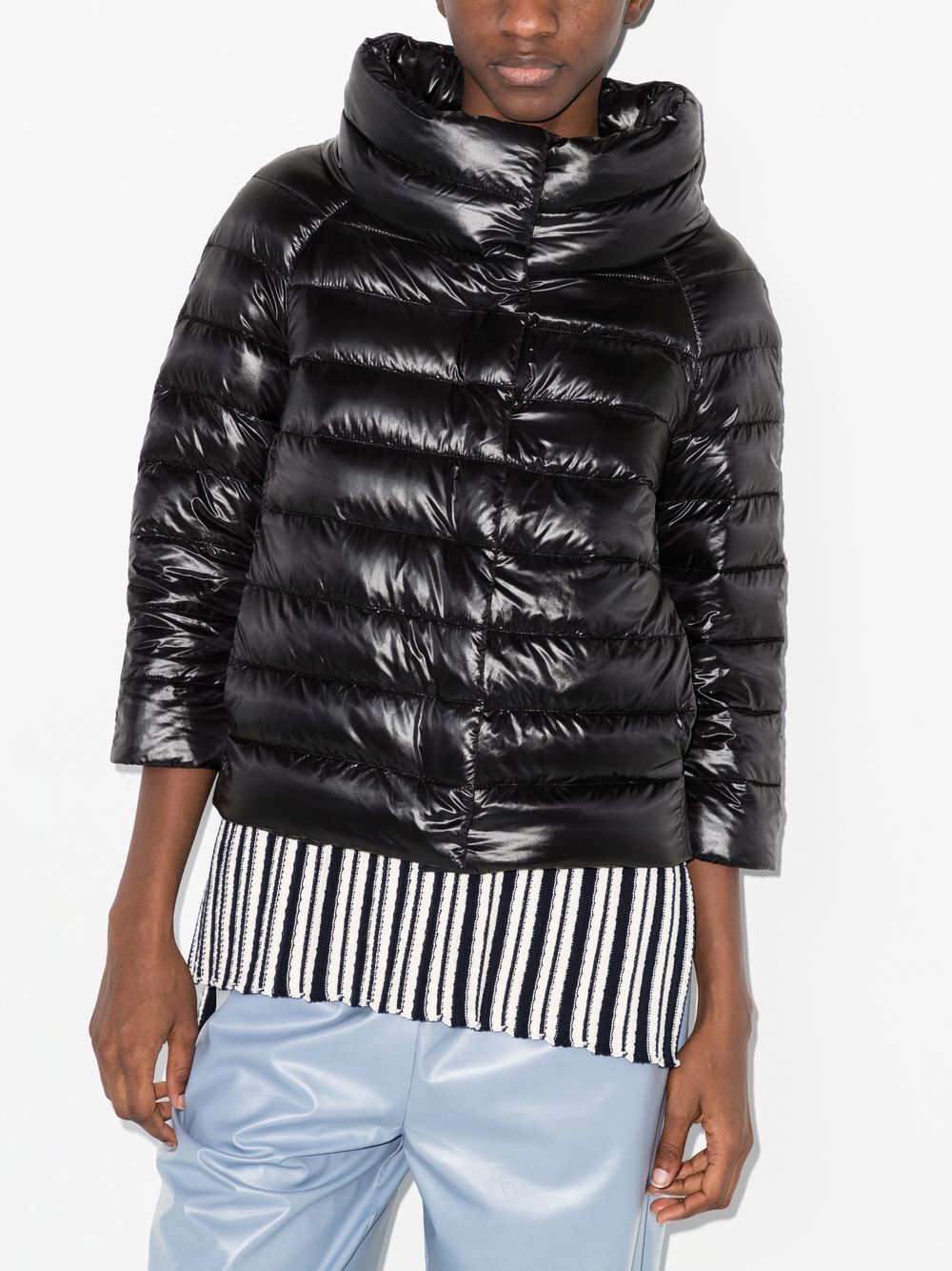 Herno Sofia Nylon Cape Jacket - Black