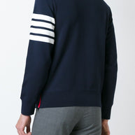 Thom Browne 4Bar Cotton Sweatshirt - Blue