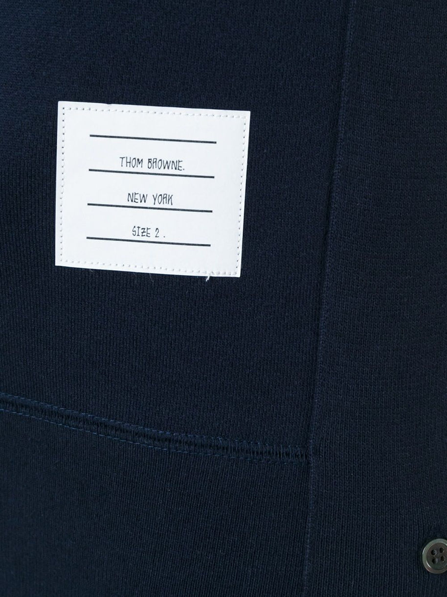 Thom Browne 4Bar Cotton Sweatshirt - Blue