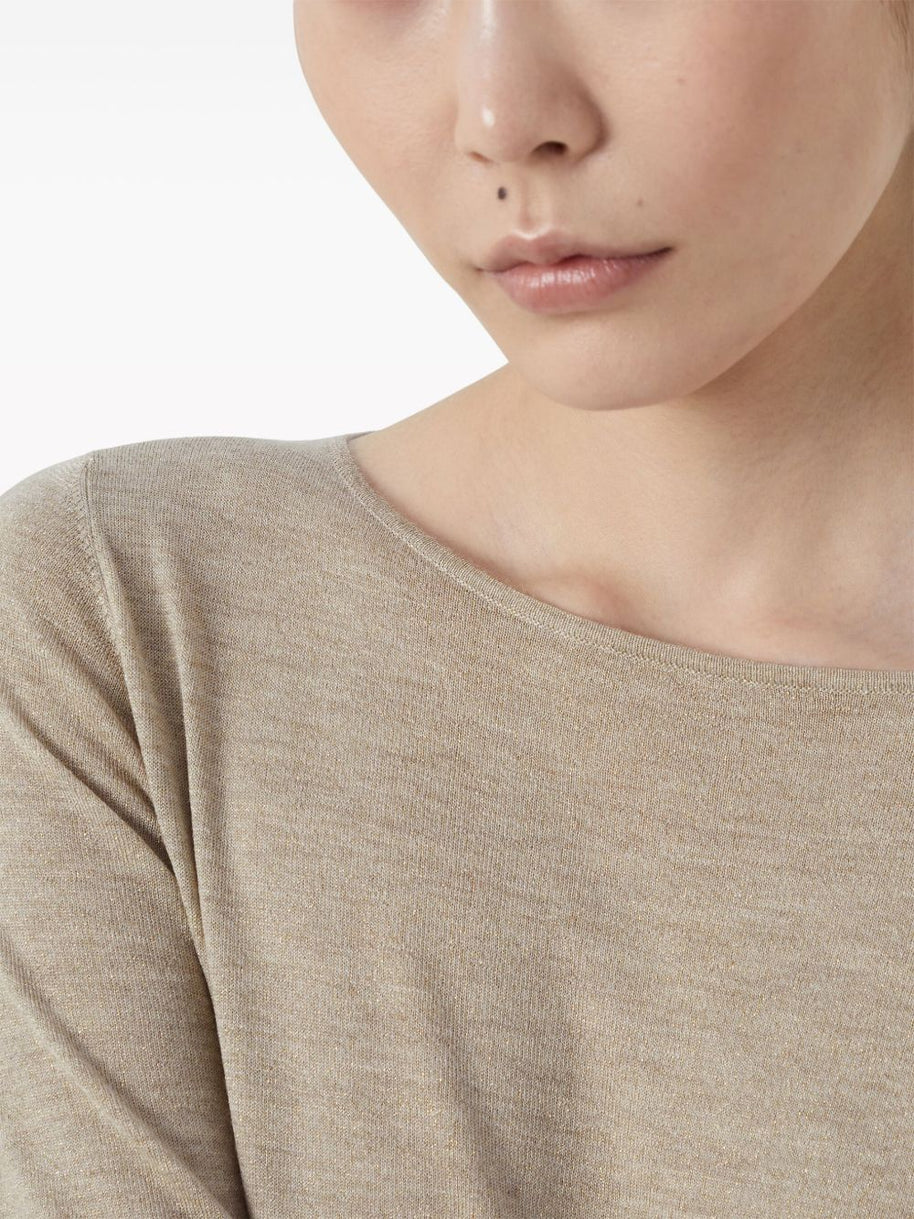 Brunello Cucinelli Cashmere And Silk Sweater - Beige