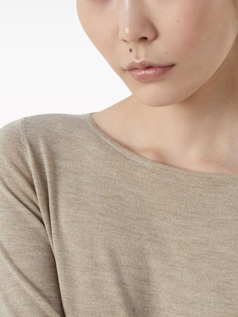 Brunello Cucinelli Cashmere And Silk Sweater - Beige