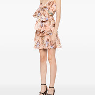 Zimmermann Coco Printed Cotton Mini Dress - Pink