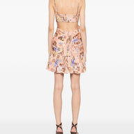 Zimmermann Coco Printed Cotton Mini Dress - Pink