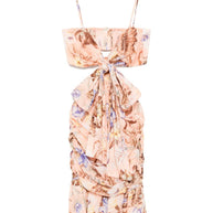 Zimmermann Coco Printed Cotton Mini Dress - Pink