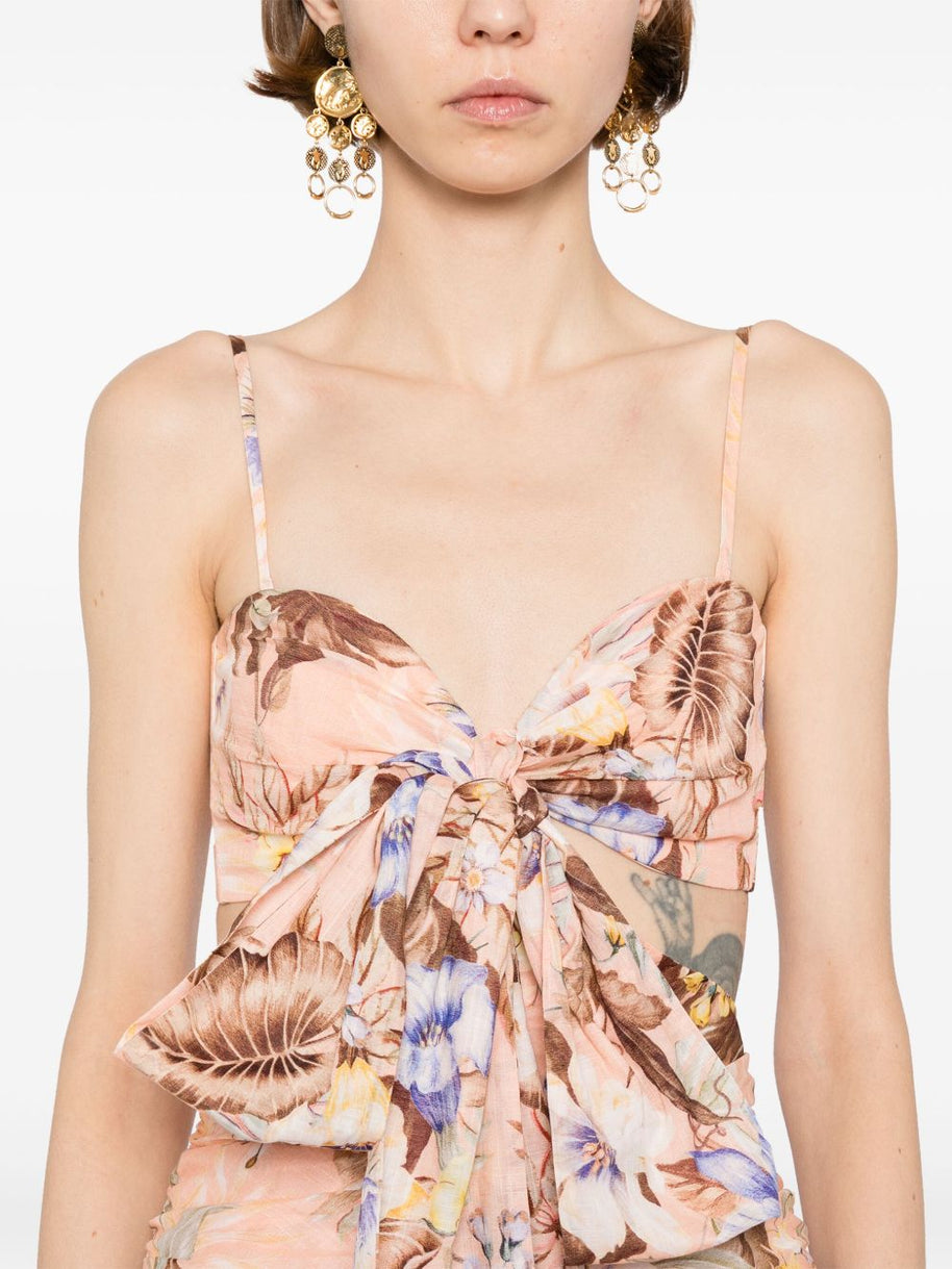 Zimmermann Coco Printed Cotton Mini Dress - Pink