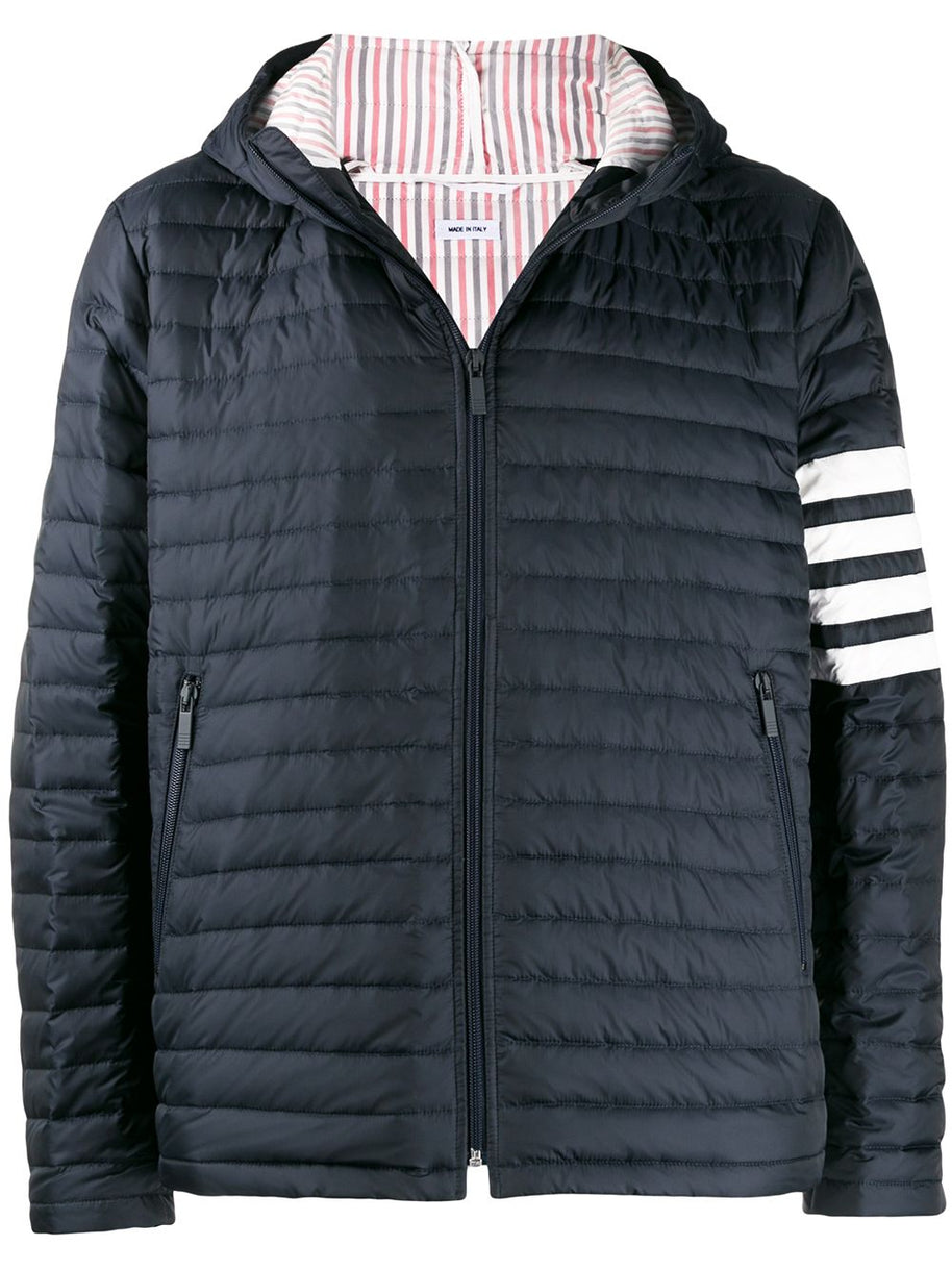Thom Browne 4Bar Nylon Down Jacket - Blue