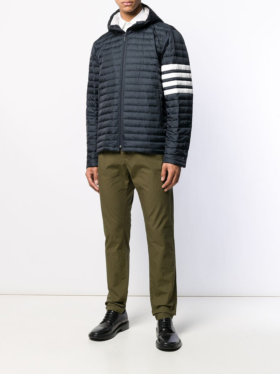 Thom Browne 4Bar Nylon Down Jacket - Blue