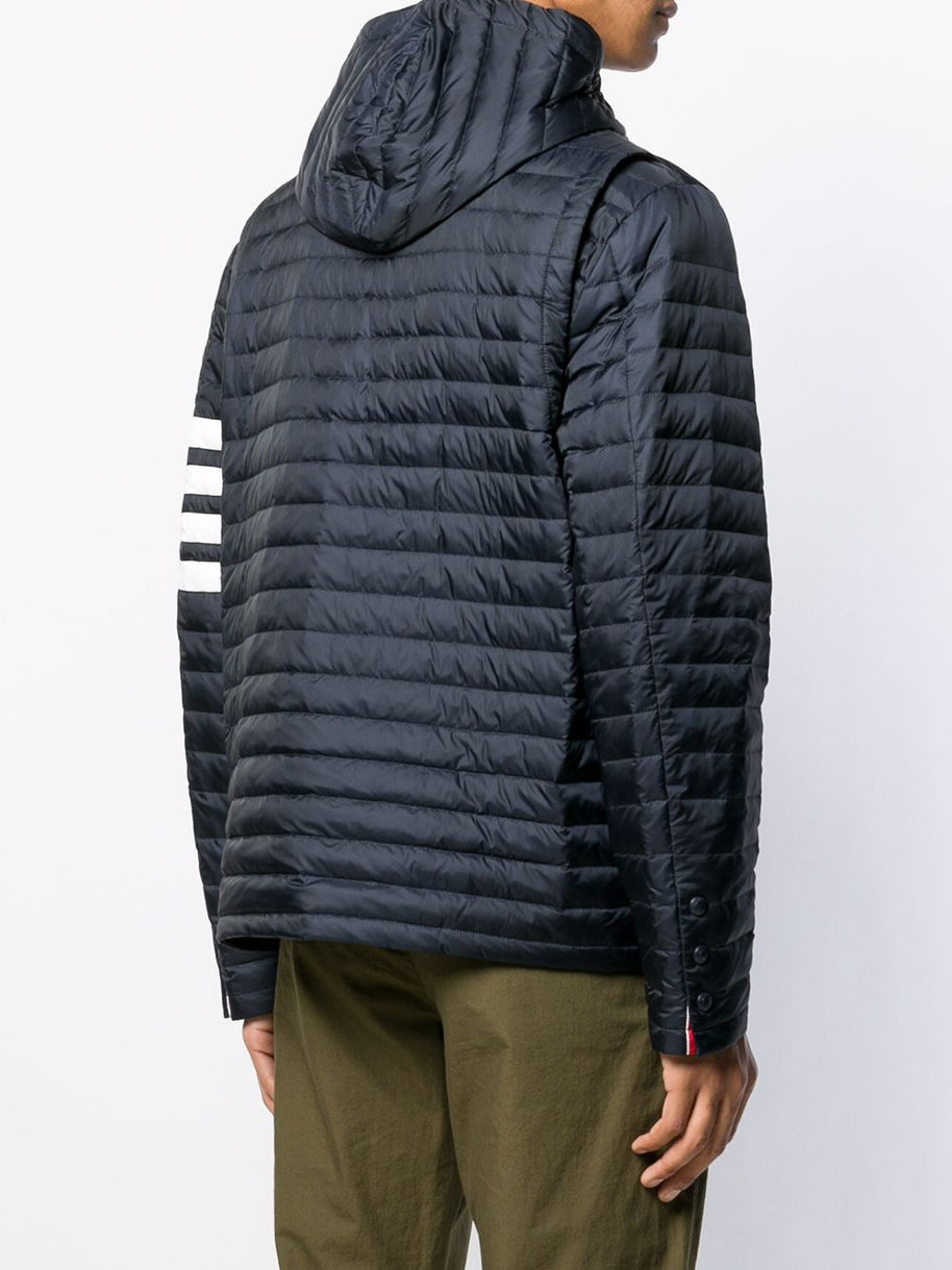 Thom Browne 4Bar Nylon Down Jacket - Blue