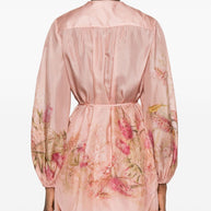 Zimmermann Cascadian Printed Silk Top - Pink