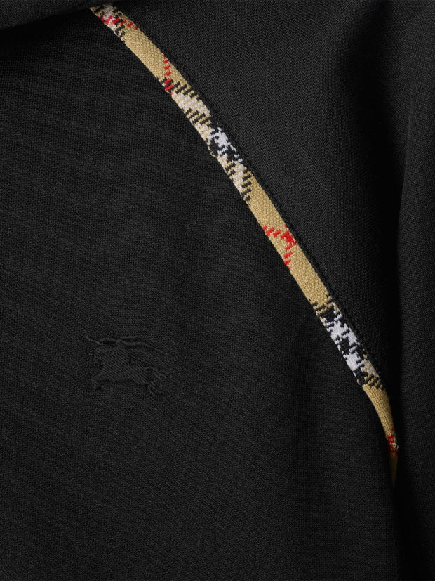 Burberry Cotton Blend Zipped Hoodie - Black