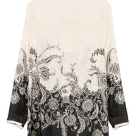 Zimmermann Rhiannon Printed Silk Shirt - Beige