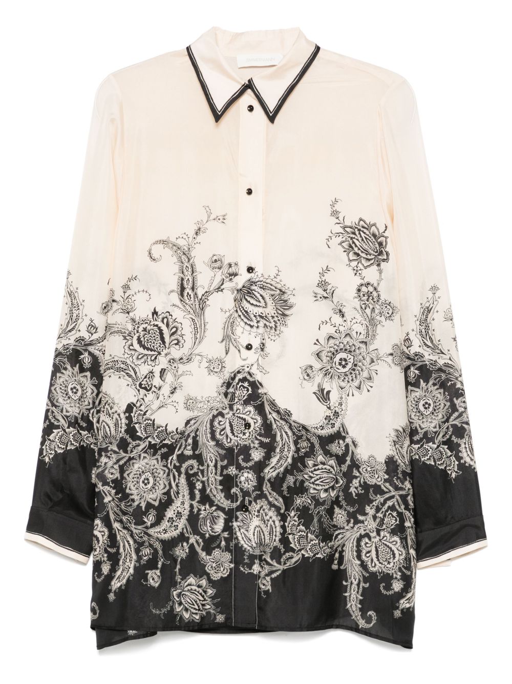 Zimmermann Rhiannon Printed Silk Shirt - Beige