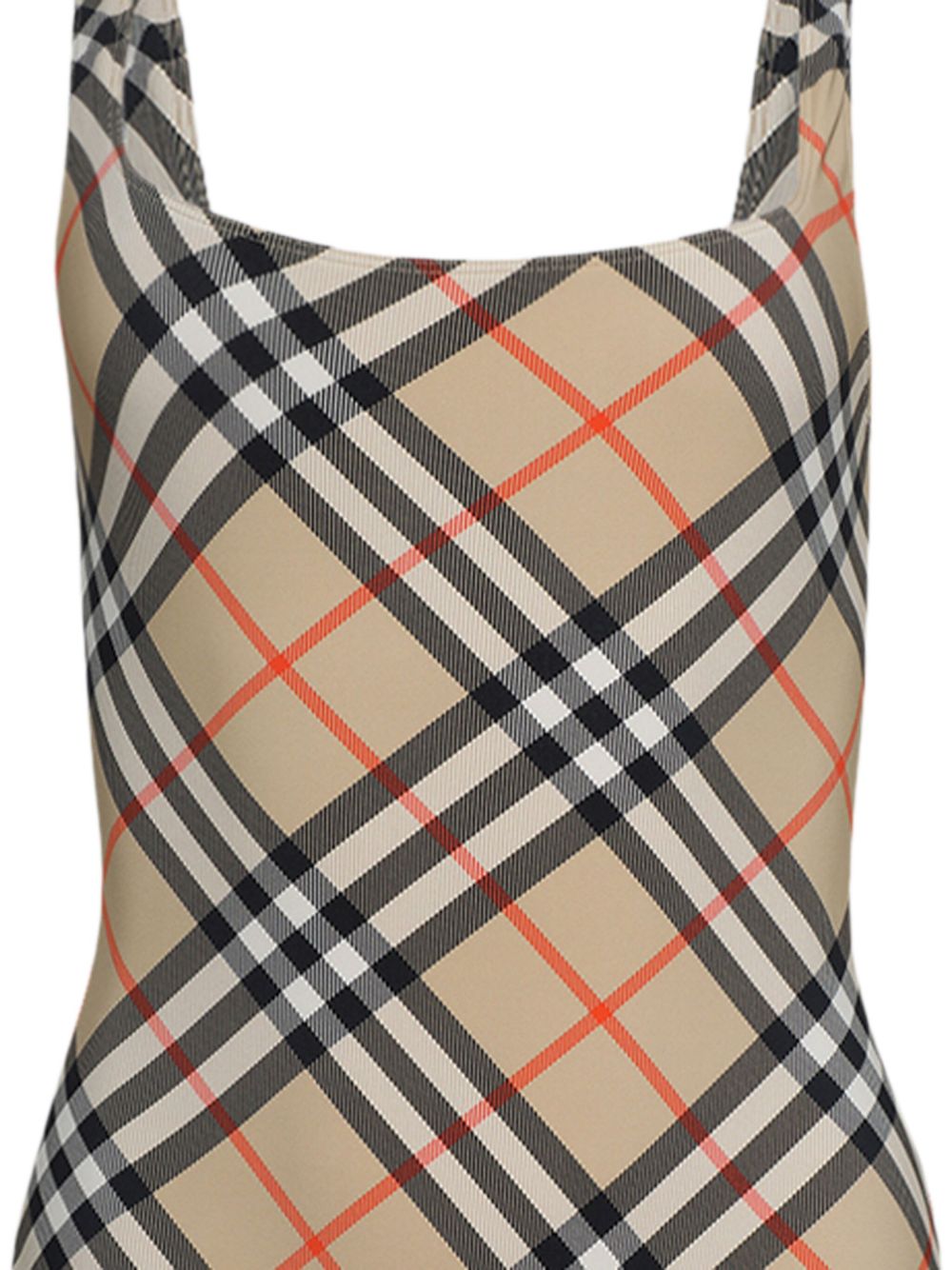 Burberry Check One-piece Swimsuit - Beige