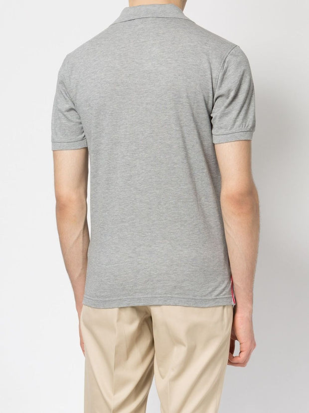 Thom Browne Rwb Cotton Polo Shirt - Light Grey