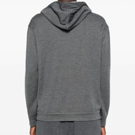 Brunello Cucinelli Cotton And Silk Blend Hoodie - Grey