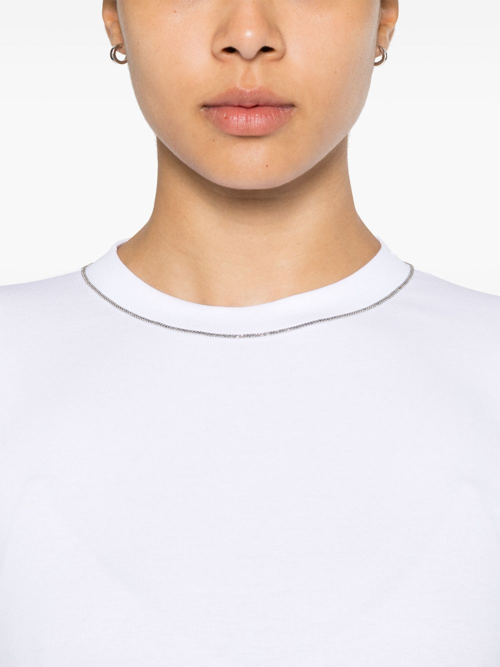 Brunello Cucinelli Cotton Crewneck Sweater - White