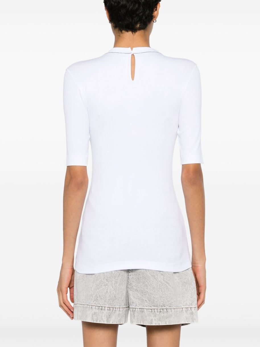 Brunello Cucinelli Cotton Crewneck Sweater - White
