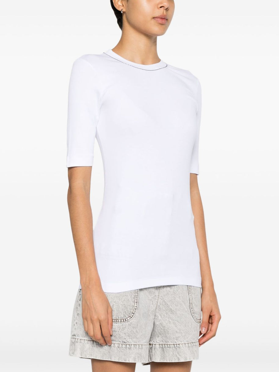Brunello Cucinelli Cotton Crewneck Sweater - White