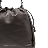 Brunello Cucinelli Bucket Mellow Leather Handbag - Brown