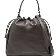 Brunello Cucinelli Bucket Mellow Leather Handbag - Brown