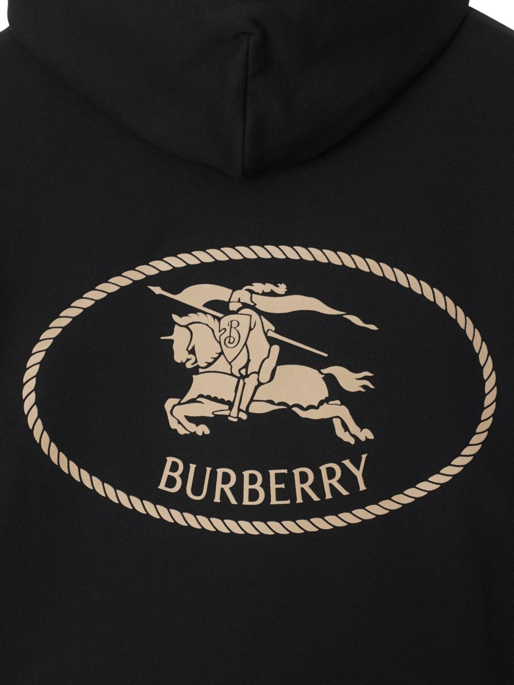 Burberry EKD Logo Cotton Hoodie - Black